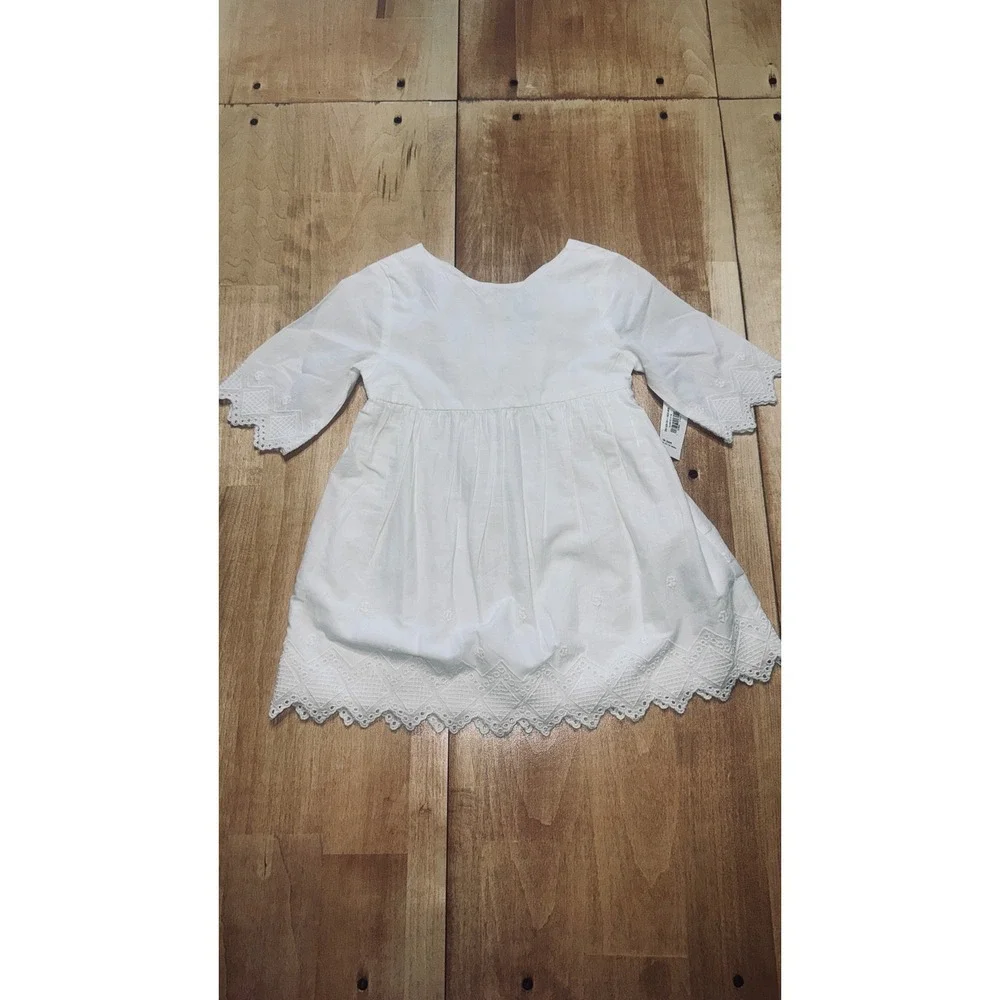 NWT Old Navy White Cotton‎ Eyelet Embroidered Dress Baby Size 18-24 Months